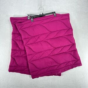 Anthropologie Pillow Sham 2 Purple Quilted Puff 24x24 Square Set Bedroom Boho